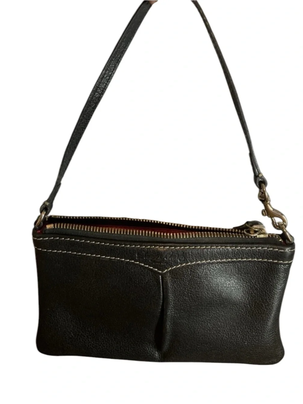 DOONEY & BURKE Classic Black Leather Bag -- 90's / Y2K Vibes